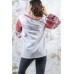 Embroidered blouse "Luxury" red on white